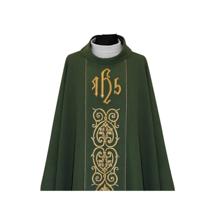 Chasuble | IHS & Gold Baroque Design | 2-167