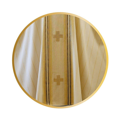 Handwoven chasuble ivory with crosses. 100% Wool