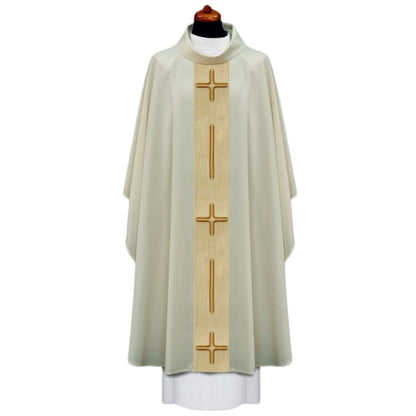 Chasuble with embroidered orphrey Made in Poland and sold by The Clergy Store