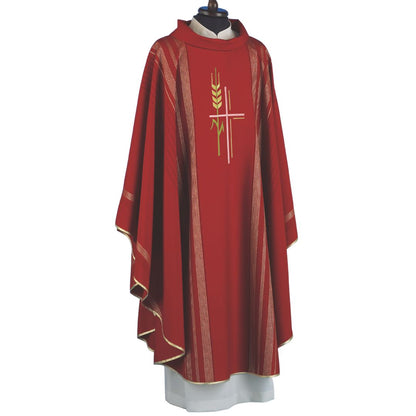 Priest chasuble by Solivari red style#216 sold by The Clergy Store 