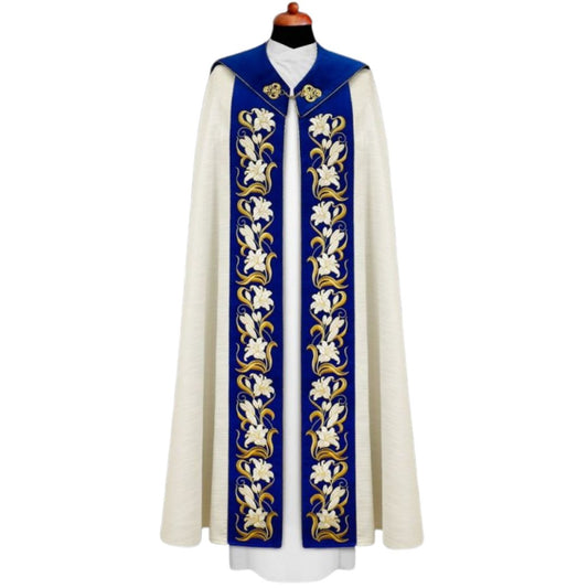 Liturgical cope vestment Marian. Made in Poland and sold by The Clergy Store