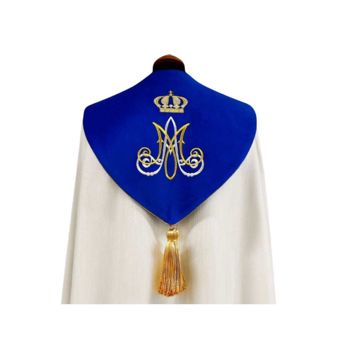 Liturgical cope vestment Marian. Made in Poland and sold by The Clergy Store