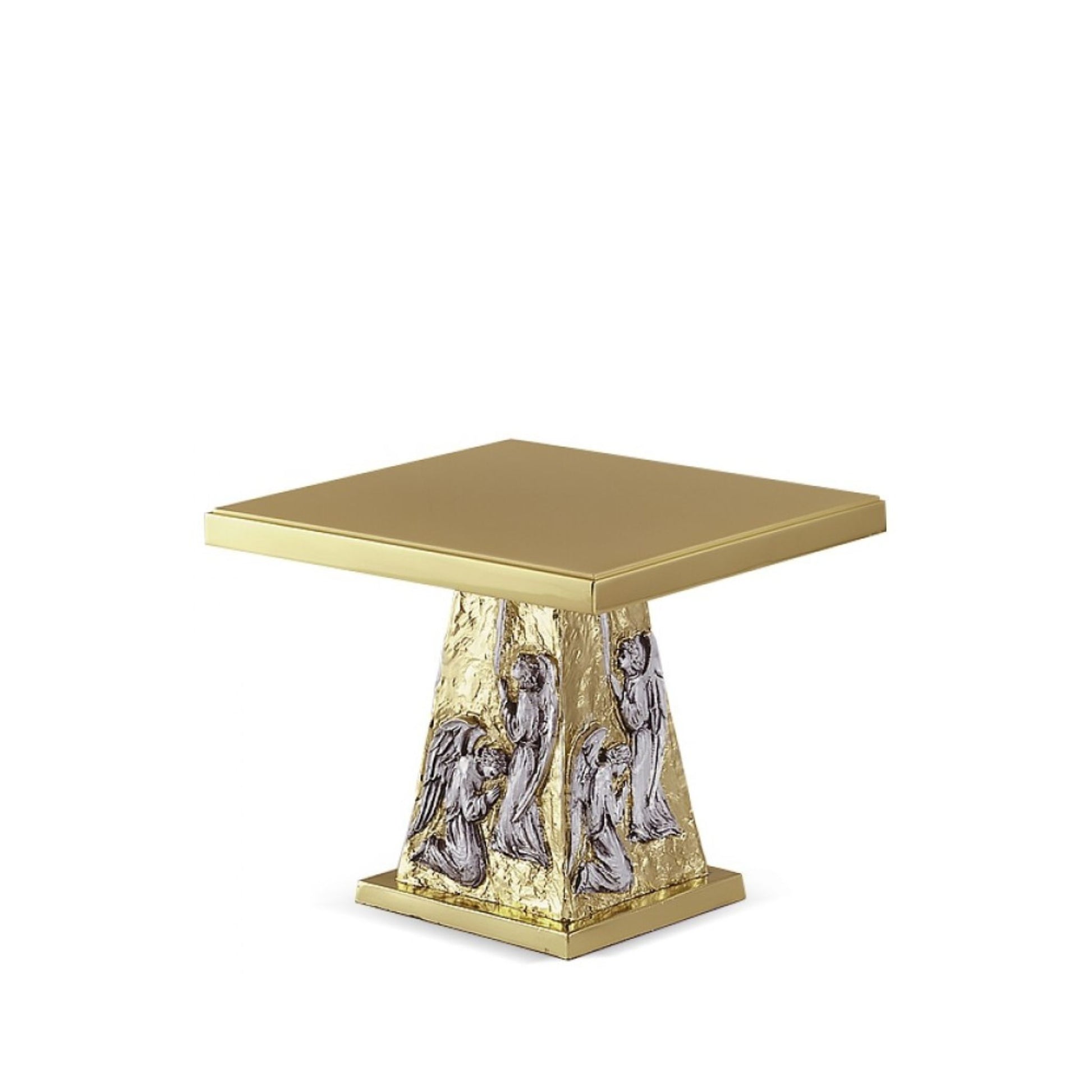 Monstrance thabor gold plated with silver angels. Made in Italy and sold by The Clergy Store