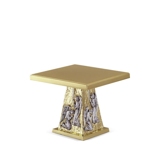 Monstrance thabor gold plated with silver angels. Made in Italy and sold by The Clergy Store