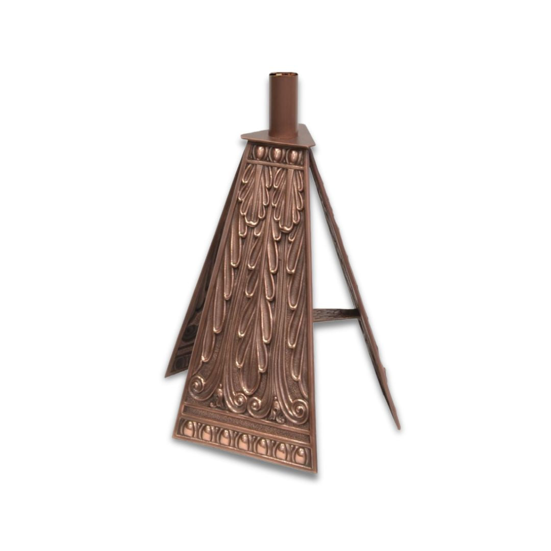 Processional Cross Base in Copper Bronze finish. Made in Italy and sold by The Clergy  Store