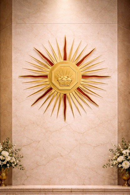 Sunburst Bread of Life Wall Tabernacle Made in Italy