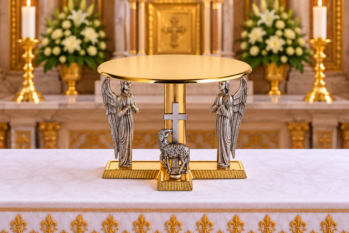 Angels and Lamb of God Thabor gold plated