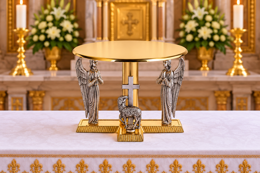 Angels and Lamb of God Thabor gold plated