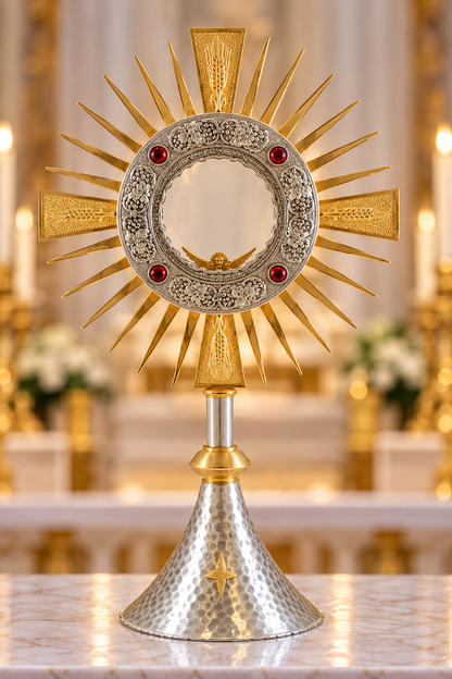 Monstrance Ears of Wheat and Grapes By Mollica style #3306