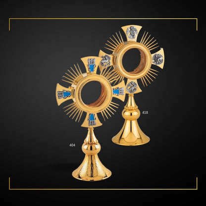 Contemporary Monstrance with four evangelist Made n Poland and sold by The Clergy Store