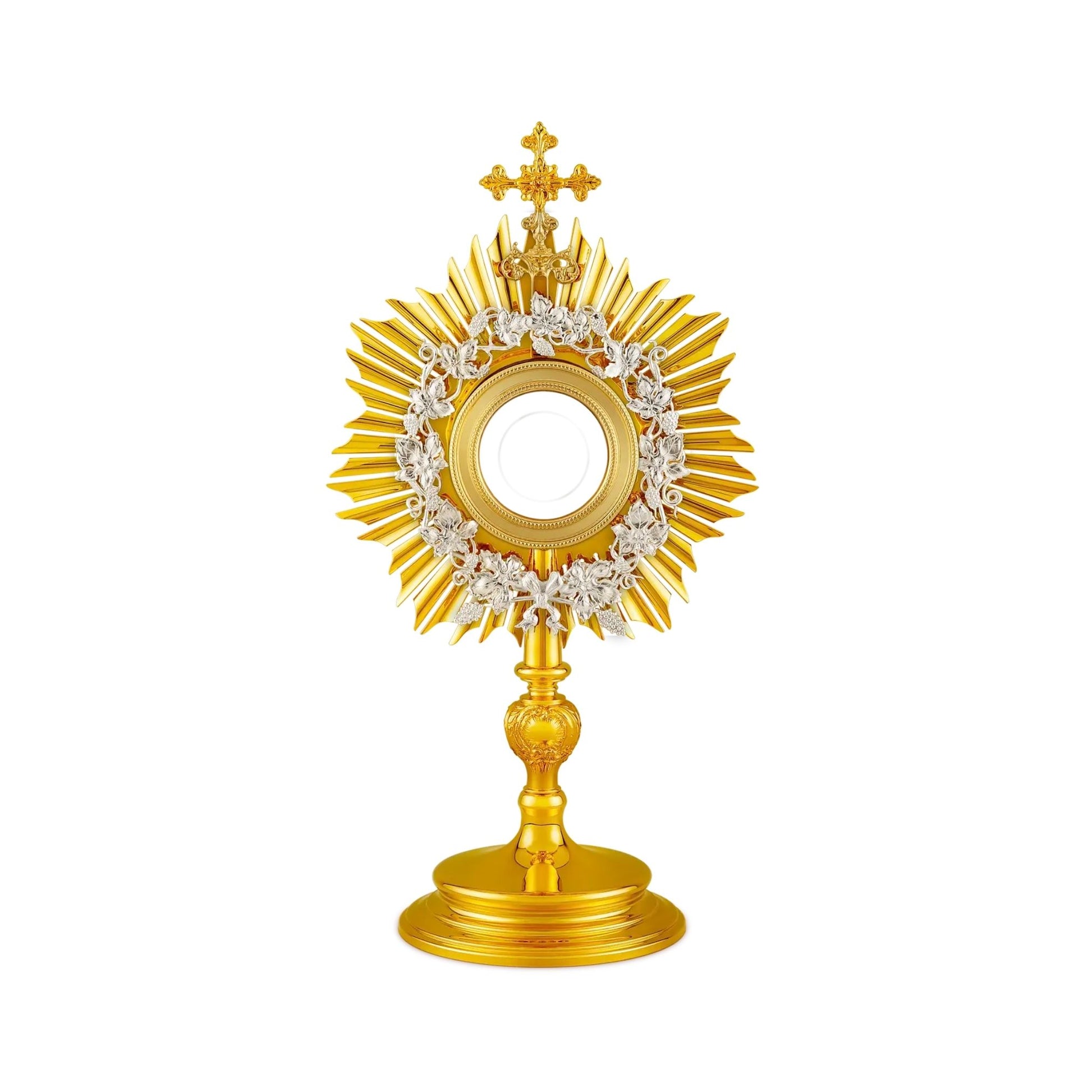Traditional Monstrances Gold Plated. Made in Poland and sold by The Clergy Store