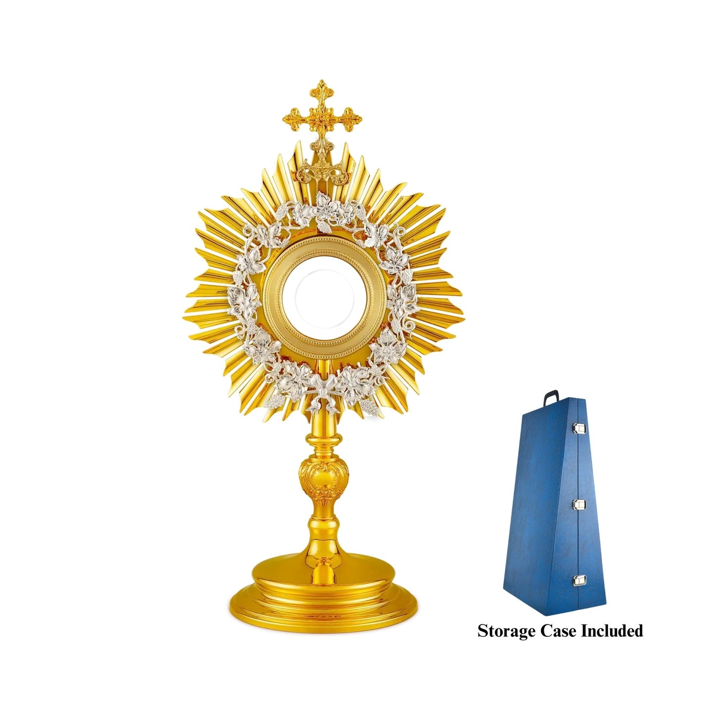 Traditional Monstrances Gold Plated. Made in Poland and sold by The Clergy Store