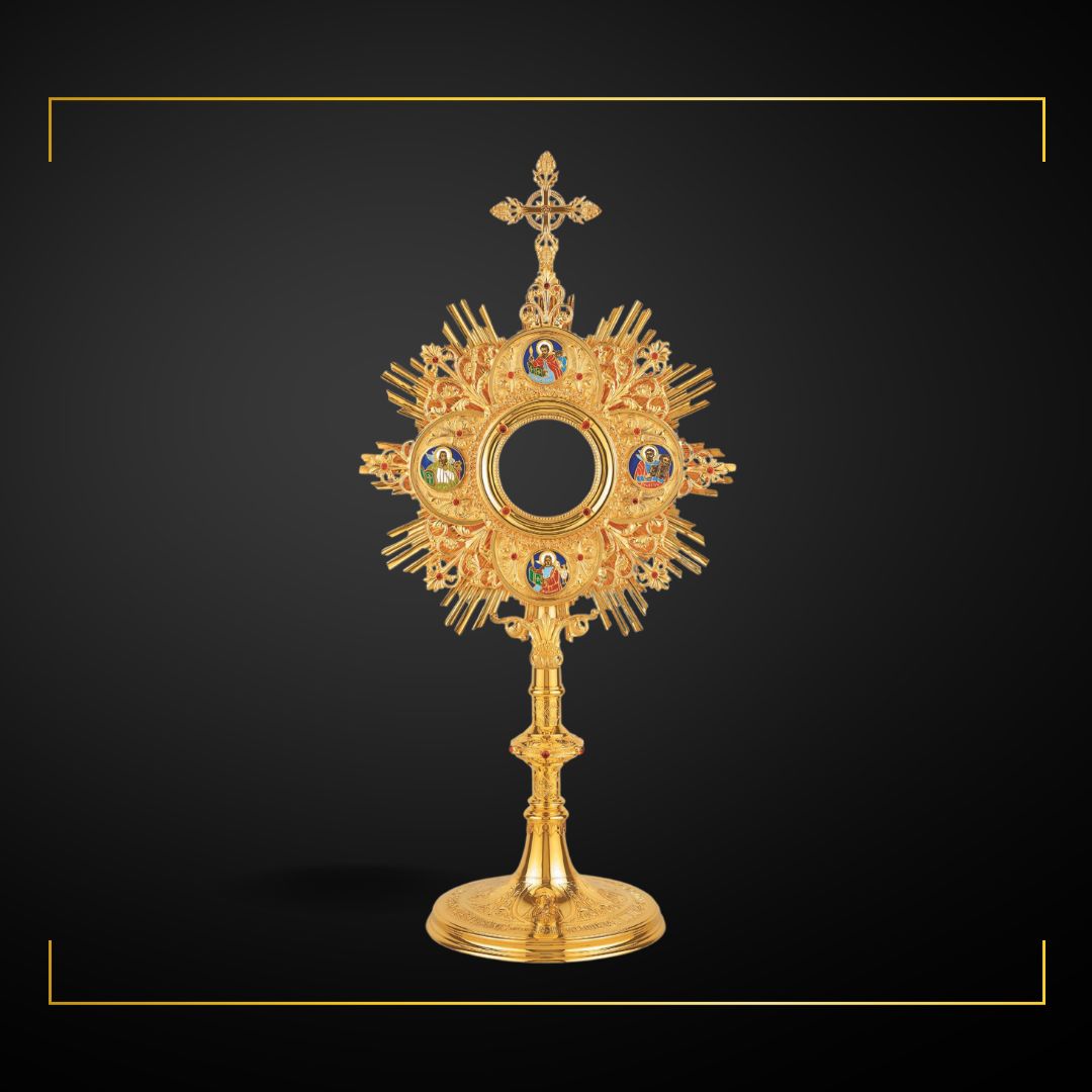 Traditional Monstrance Made in Poland and sold by The Clergy Store