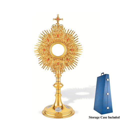Traditional Monstrance Four Evangelist made in Poland and sold by The Clergy Store