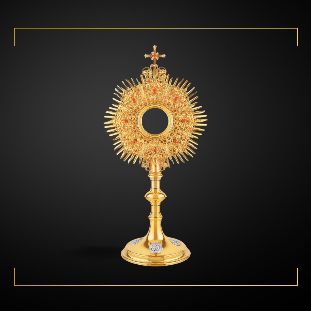 Traditional Monstrance Made in Poland and sold by The Clergy Store