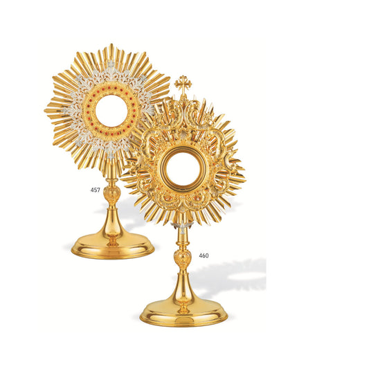 Traditional and Contemporary Monstrances Made in Poland and sold by The Clergy Store