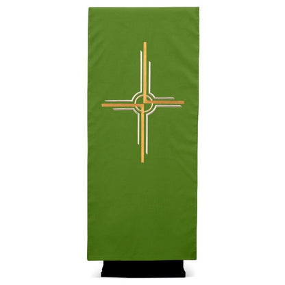 Lectern cover with embroidered Cipriano design. Made by Desta and sold by The Clergy Store