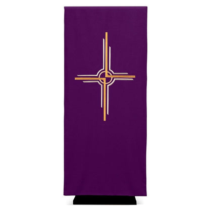 Lectern cover with embroidered Cipriano design. Made by Desta and sold by The Clergy Store