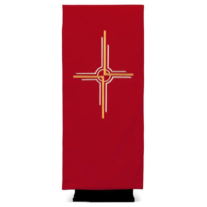 Lectern cover with embroidered Cipriano design. Made by Desta and sold by The Clergy Store