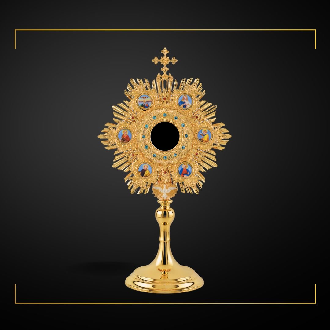 Traditional Monstrance Made in Poland and sold by The Clergy Store