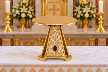 Thabor for monstrance gold finish with thorns and precious stones. Made in Italy and sold by The Clergy Store