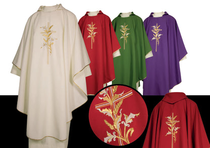 Chasubles with cross and wheat motif A512