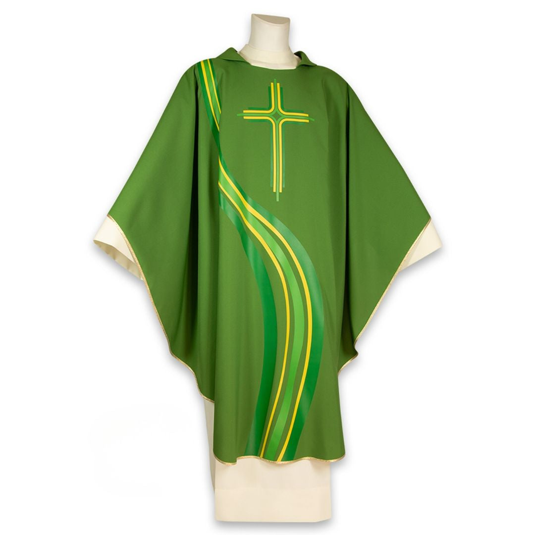 Gothic chasuble sublimation printed "River of Life" Made in Italy