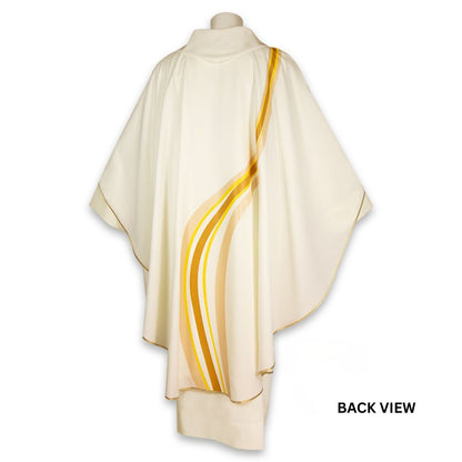 Gothic chasuble sublimation printed "River of Life" Made in Italy Back View