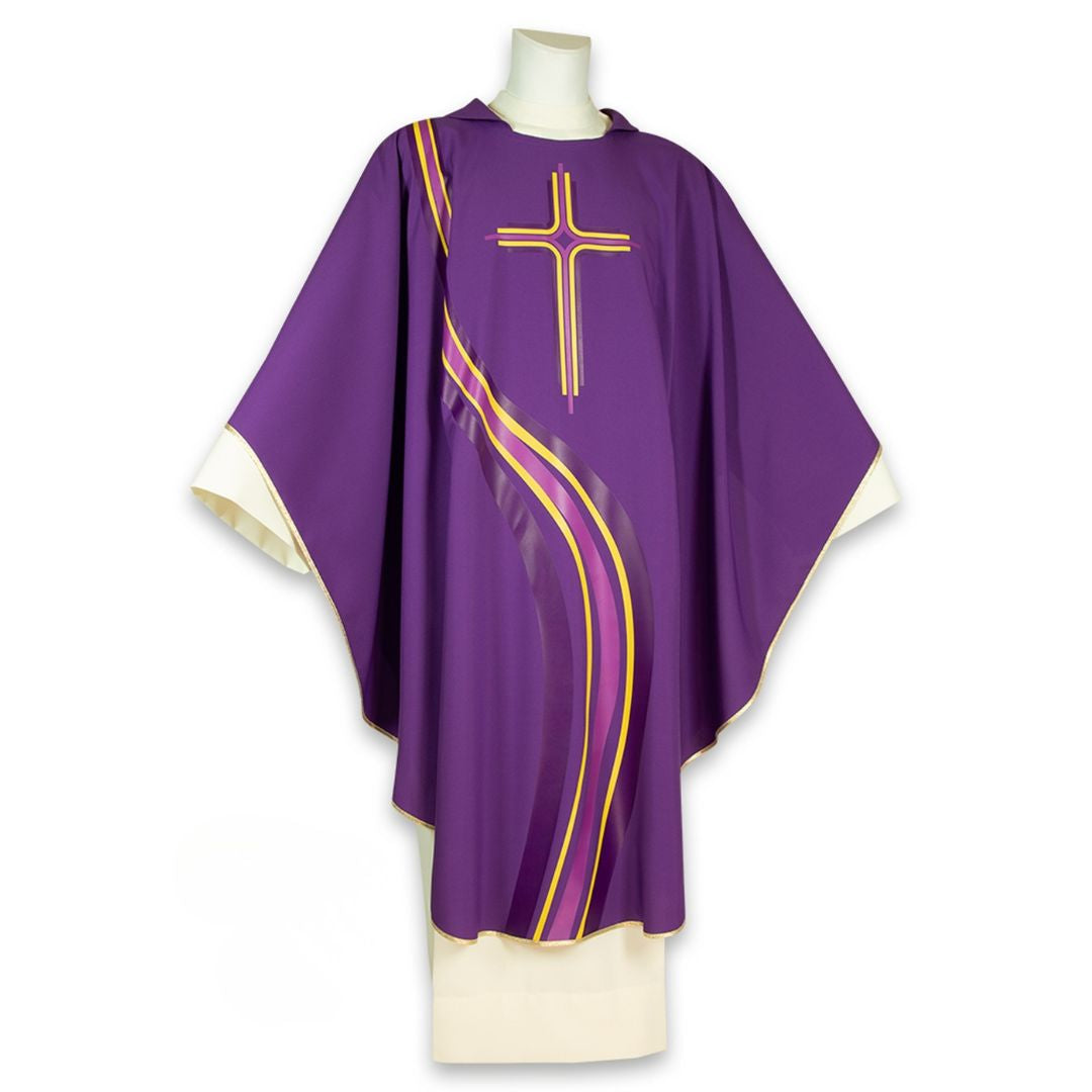 Gothic chasuble sublimation printed "River of Life" Made in Italy