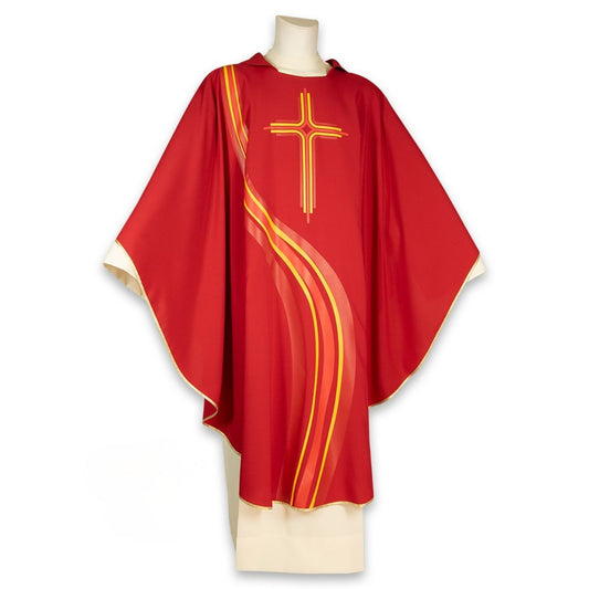 Gothic chasuble sublimation printed "River of Life" Made in Italy