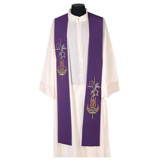 Priest Stole | Alpha & Omega, Lamp | 710  purple