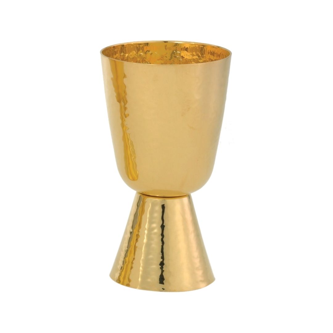Gold and silver plated chalices for communion, designed for churches, chapels, and parish liturgies.