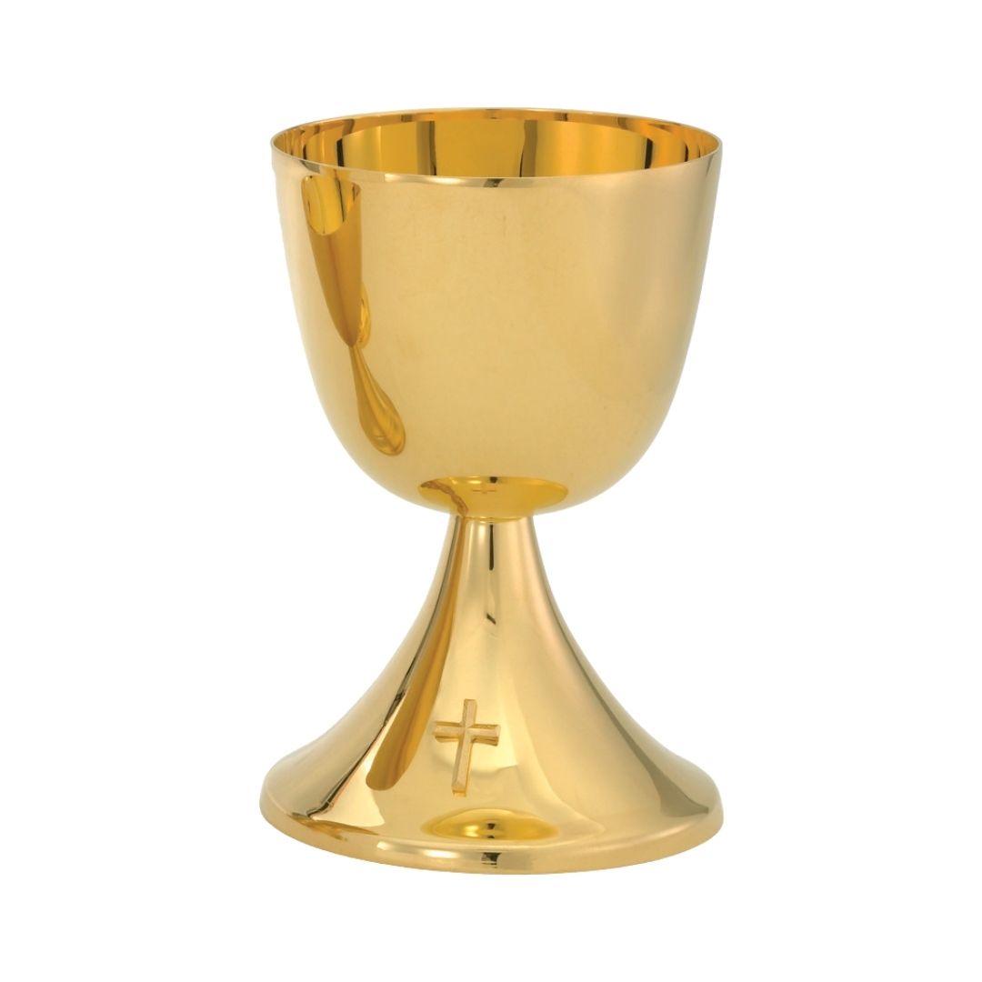 Gold and silver plated chalices for communion, designed for churches, chapels, and parish liturgies.