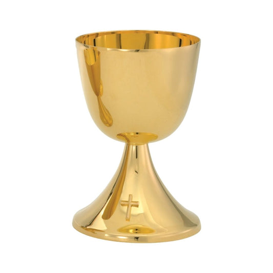 Gold and silver plated chalices for communion, designed for churches, chapels, and parish liturgies.
