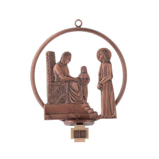 Stations of the Cross in copper bronze finish. Made in Italy and Sold by The Clergy Store