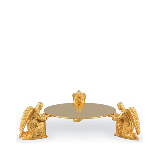 Thabor for monstrance brass gold plated with Angels. Made in Italy and sold by The Clergy Store