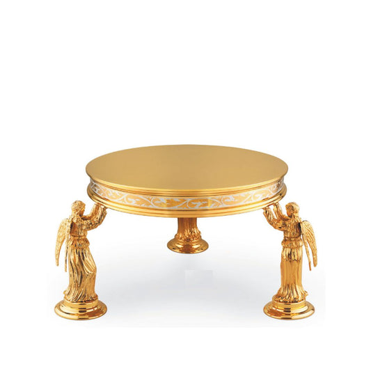 Thabor for monstrance brass gold plated with Angels. Made in Italy and sold by The Clergy Store