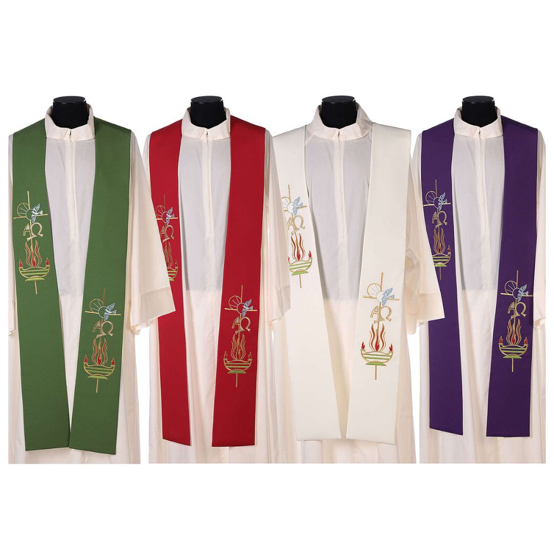 Priest Stole | Alpha & Omega, Lamp | 710  all four colors