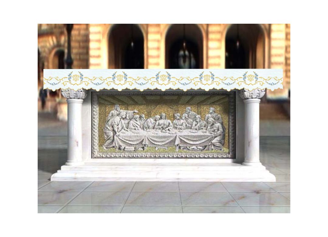 Altar Valances Ava Maria sold by the meter. Imported from Italy. 