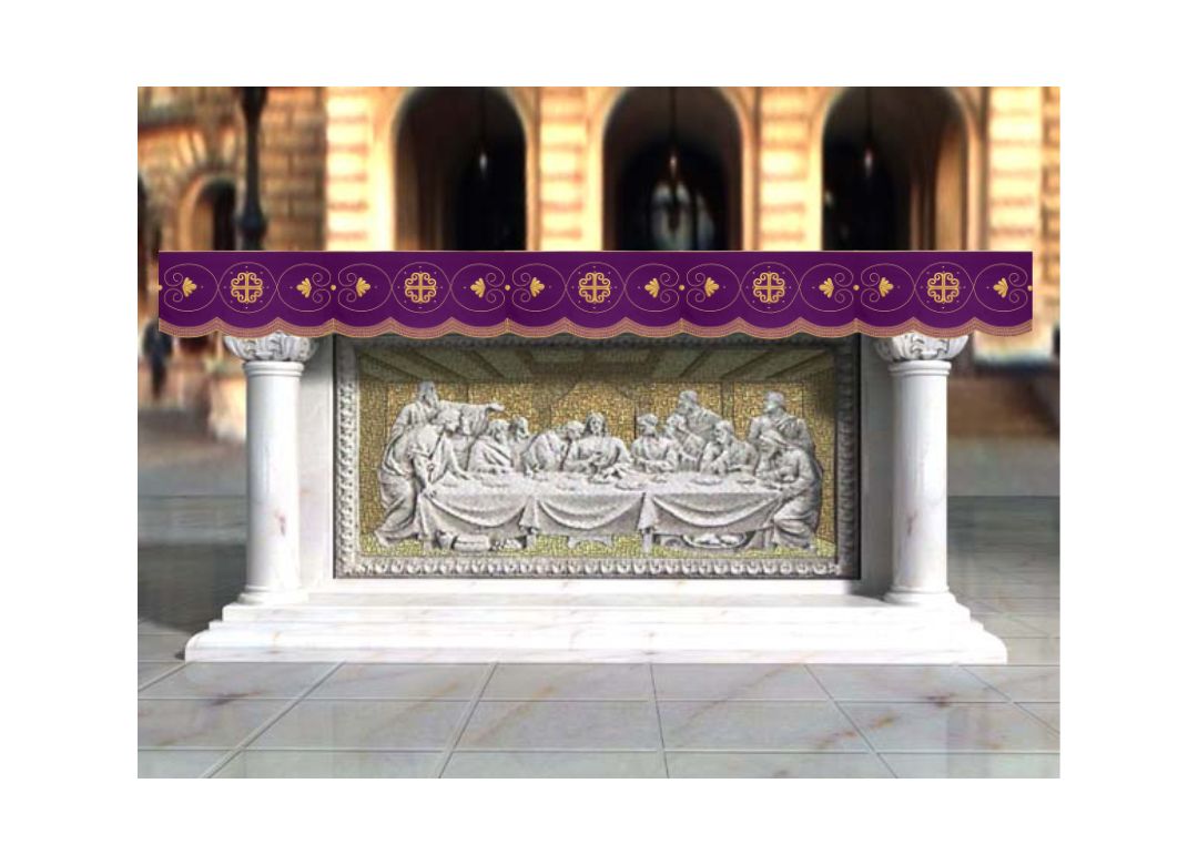 Altar Valances Baroque design sold by the meter. Imported from Italy. 