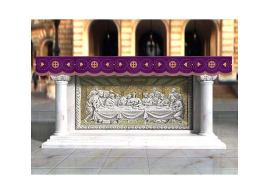 Altar Valances Baroque design sold by the meter. Imported from Italy. 