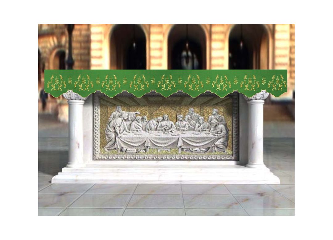 Altar Valances IHS sold by the meter. Imported from Italy. 