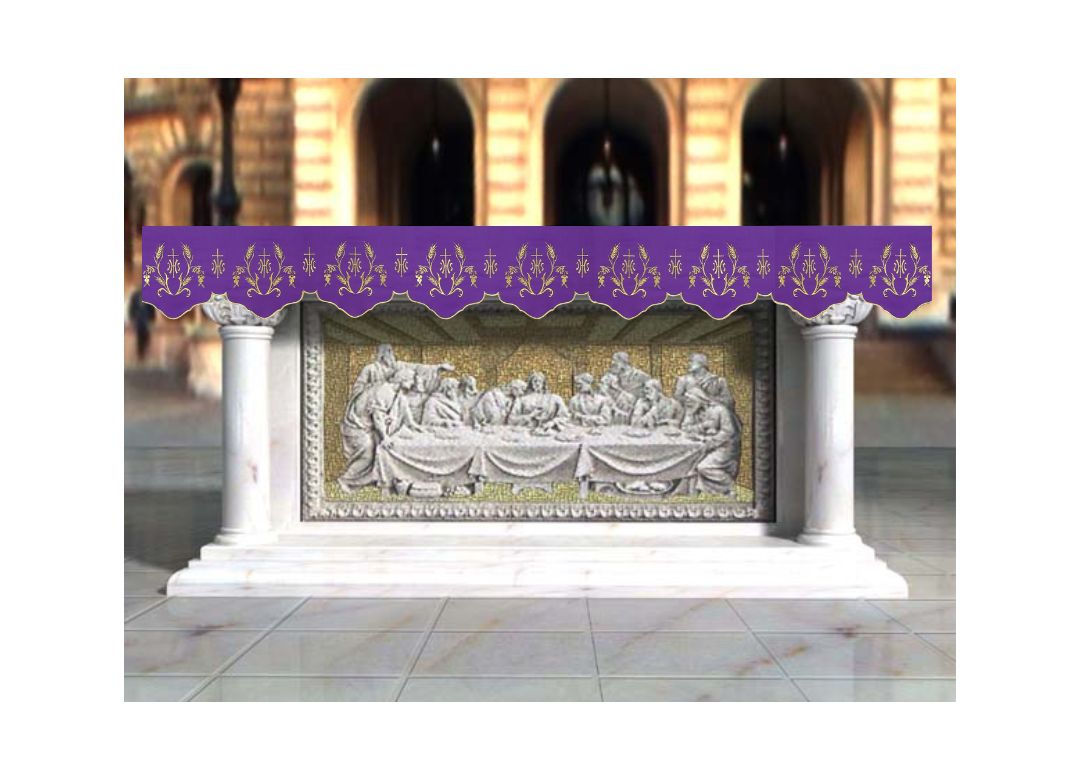 Altar Valances IHS sold by the meter. Imported from Italy. 