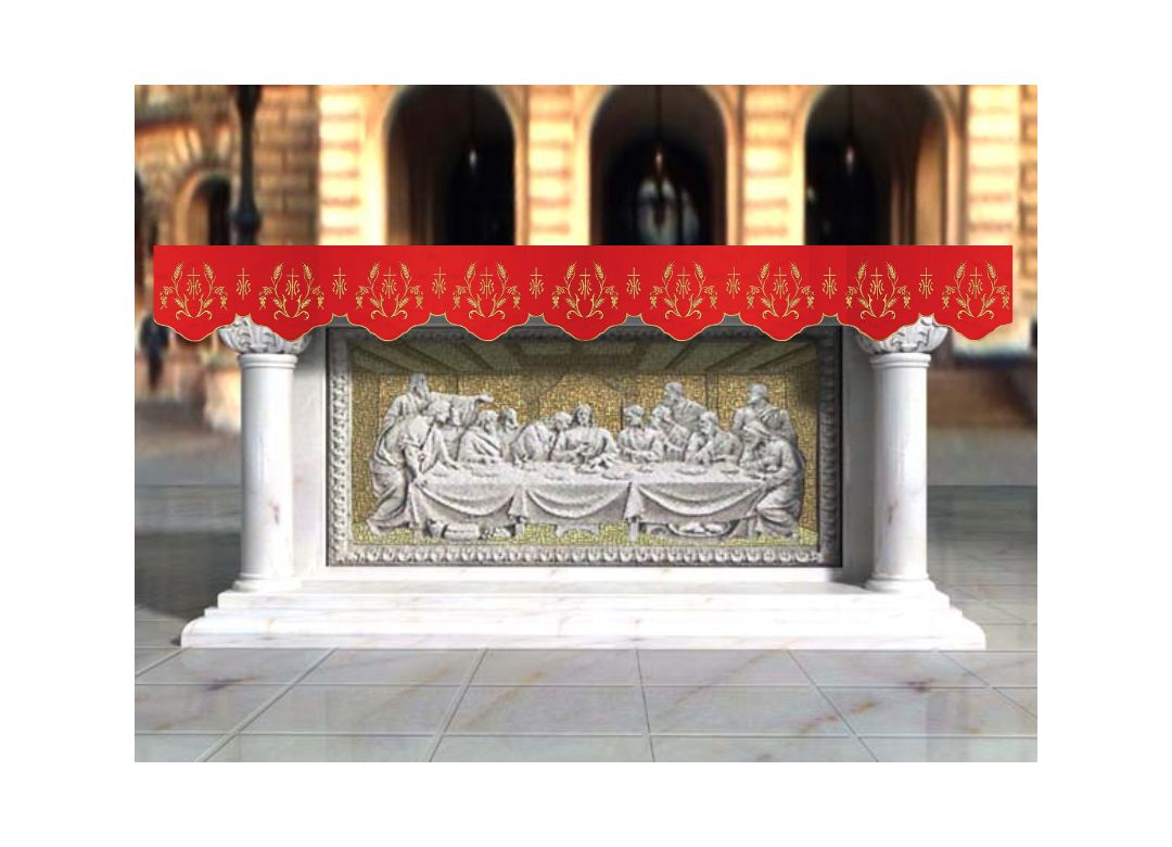Altar Valances IHS sold by the meter. Imported from Italy. 