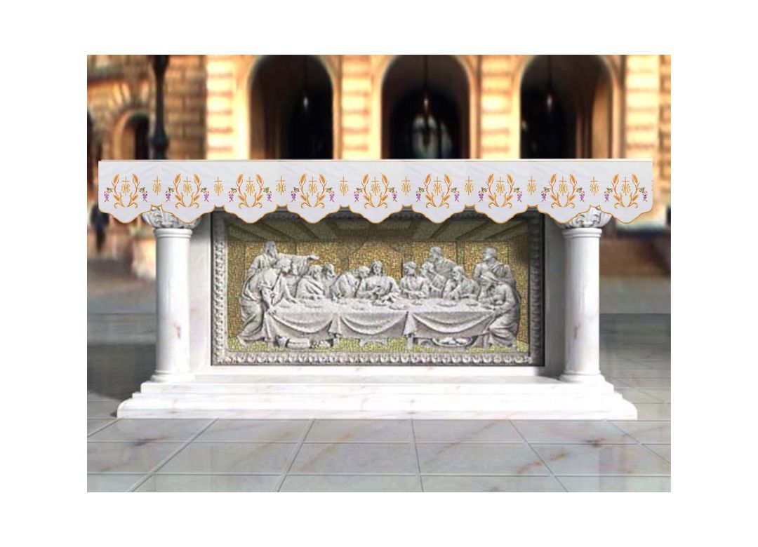 Altar Valances IHS sold by the meter. Imported from Italy. 