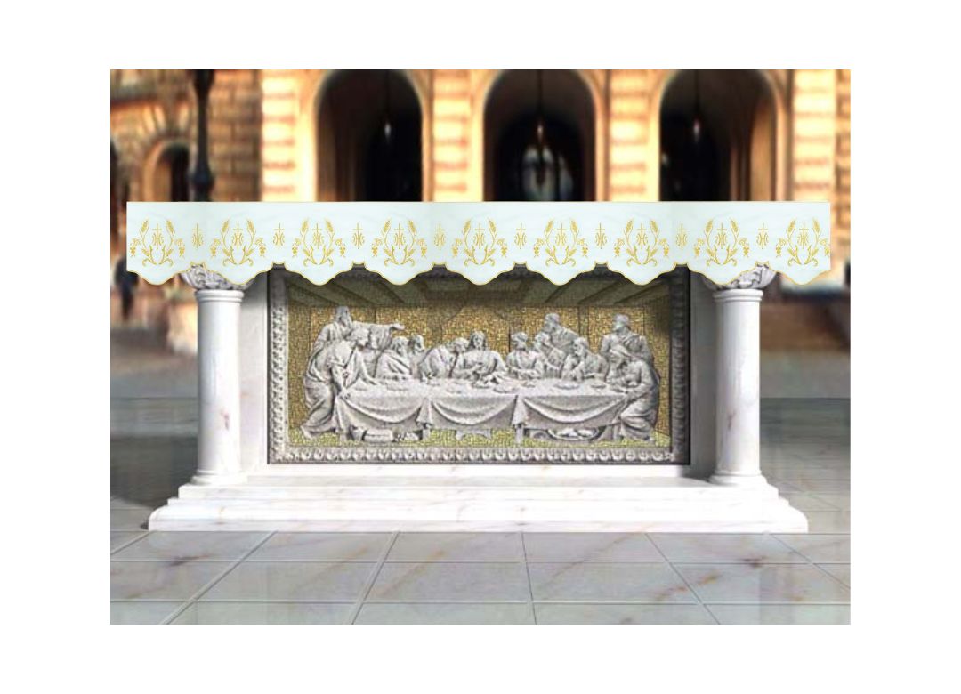 Altar Valances IHS sold by the meter. Imported from Italy. 