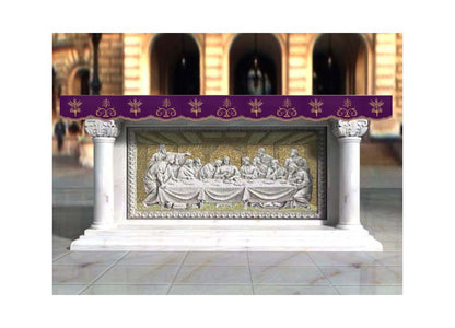 Altar Valances IHS with Ears of Wheat design sold by the meter. Imported from Italy. 