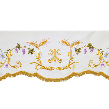 Altar Valances sold by the meter. Imported from Italy. Fully lined and finished with a gold fringe