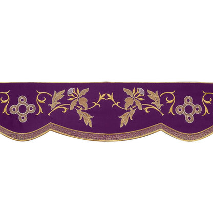 Altar Valances Vine and Cross design sold by the meter. Imported from Italy.