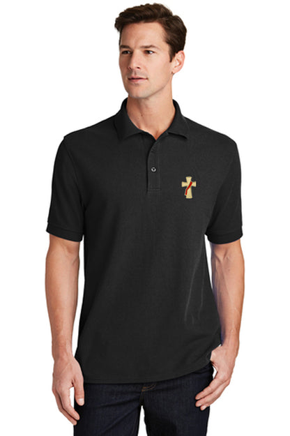deacon polo shirt in jet black